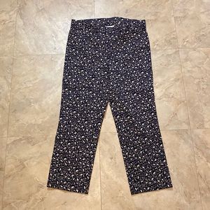 Rafaella Gray Leopard Print Capris